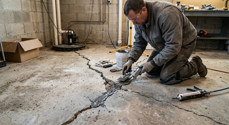 Cracked Basement Floor Repair in Riverside, CA