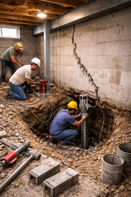 Foundation Structural Repair in Brea, CA