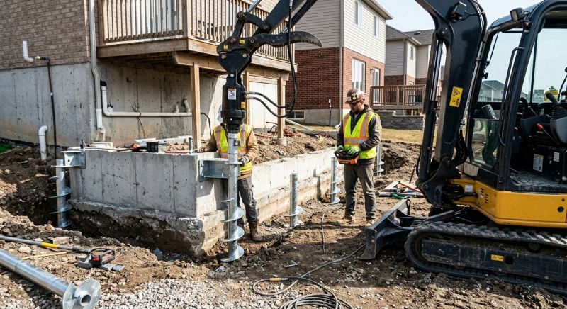 Helical Piers Installation in Riverside, CA