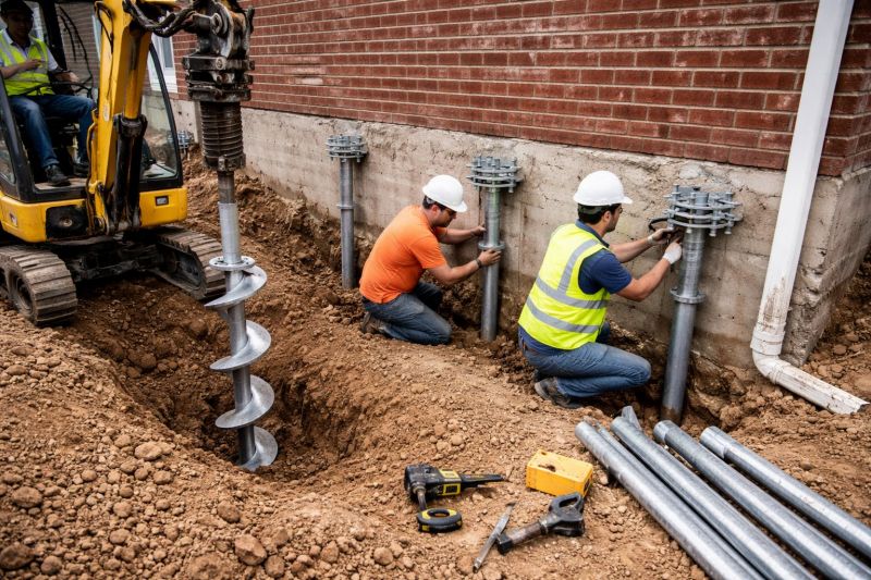 Helical Piers Installation in Riverside, CA
