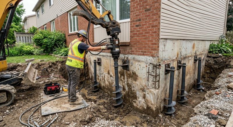 Helical Piers Installation in Riverside, CA