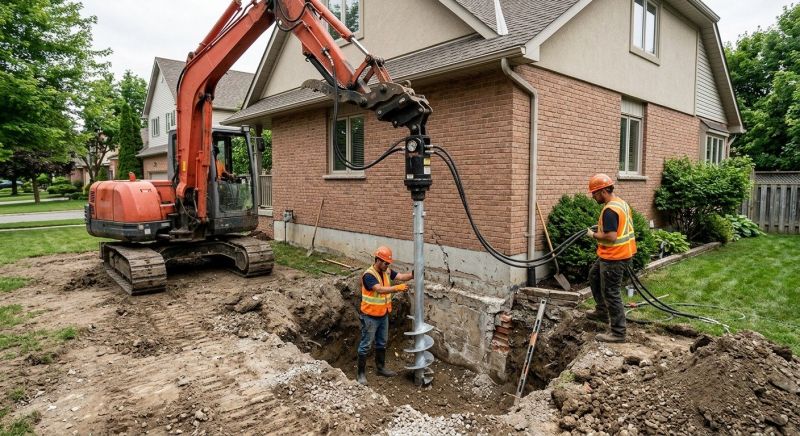 Helical Pile Installation in Riverside, CA